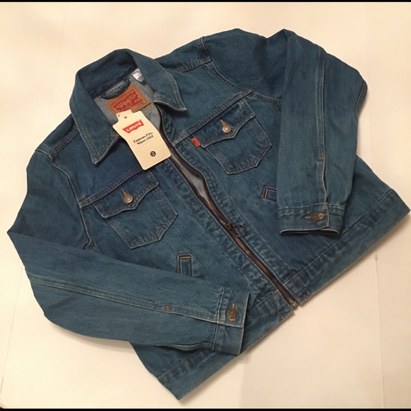 levi's zip up denim jacket